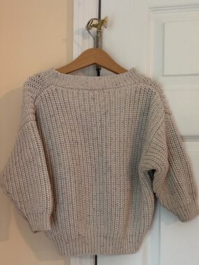 Cozy Oversized Cream Knit Sweater